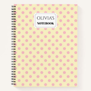 Persoonlijk Roze Stippen Spiral Notebook Notitieboek