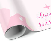 Persoonlijk Roze Strik Cadeaupapier (Rol Hoek)