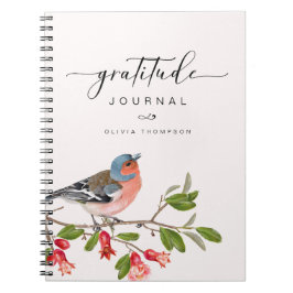 Persoonlijk Roze Vogel Loof Dankbaarheidsjournaal Notitieboek