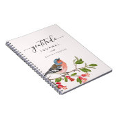 Persoonlijk Roze Vogelblad Dankbaarheidsjournaal Notitieboek (Rechterzijde)