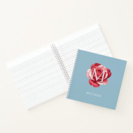 Persoonlijk Rozen Initial Notitieboek | Modern Blo