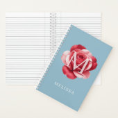 Persoonlijk Rozen Initiale Notitieboek | Moderne B (Binnen)