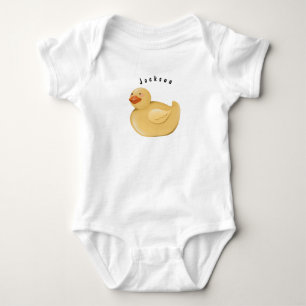 Persoonlijk rubber eend baby body'suit romper