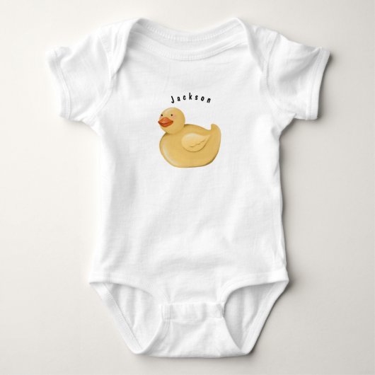 Persoonlijk rubber eend baby body'suit romper (Voorkant)