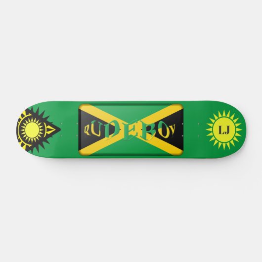 Persoonlijk 'Rude Boy' Jamaican-Style skateboard (Horizontaal)