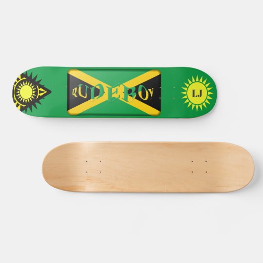 Persoonlijk 'Rude Boy' Jamaican-Style skateboard (Horizontaal)