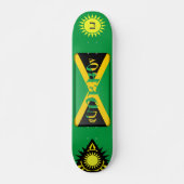 Persoonlijk 'Rude Boy' Jamaican-Style skateboard (Voorkant)