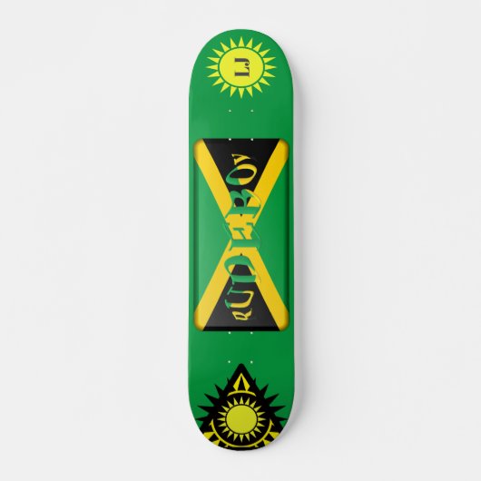 Persoonlijk 'Rude Boy' Jamaican-Style skateboard (Voorkant)