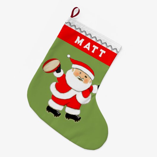 Persoonlijk Rugby Grote Kerstsok (Voorkant (Hangend))