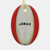 Persoonlijk Rugby-verzamelobject keramiek ornament (Achterkant)