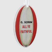 Persoonlijk Rugby-verzamelobject keramiek ornament (voorkant)