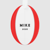 Persoonlijk rugby-verzamelobject ornament (achterkant)