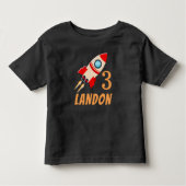 Persoonlijk ruimteschip verjaardag met leeftijd en kinder shirts (Voorkant)