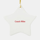 Persoonlijk, rustelende coach Dank je in woorden Keramisch Ornament (Achterkant)