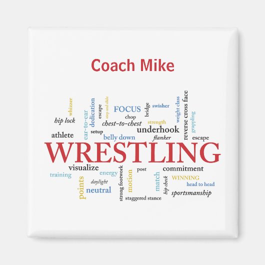 Persoonlijk, rustelende coach Dank je in woorden Magneet (Voorkant)