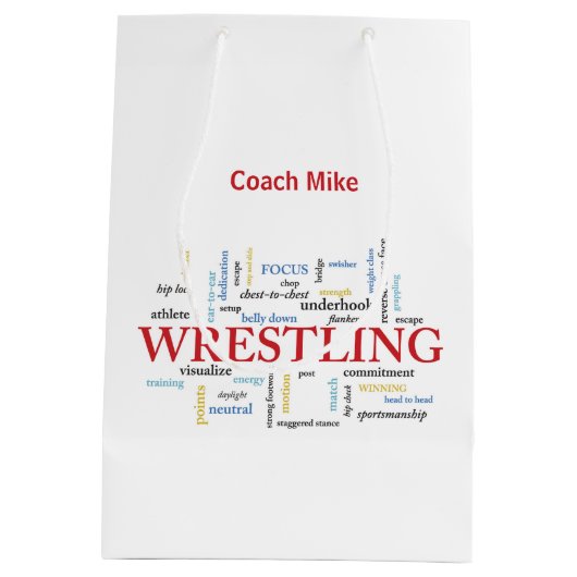 Persoonlijk, rustelende coach Dank je in woorden Medium Cadeauzakje (Achterkant)