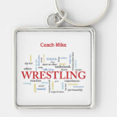 Persoonlijk, rustelende coach Dank je in woorden Sleutelhanger (Voorkant)