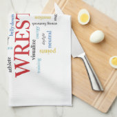 Persoonlijk, rustelende coach Dank je in woorden Theedoek (Quarter Fold)