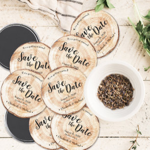 Persoonlijk Rustic Wedding Sla de datum van het ho Magneet