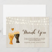 Persoonlijk Rustieke Brouwerij Bruiloft Bier Bedankkaart (Voorkant / Achterkant)