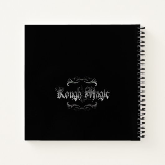 Persoonlijk Ruw Magisch Spiraal Notebook Notitieboek (Achterkant)