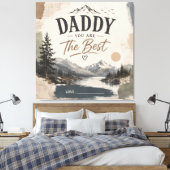 Persoonlijk Ruwe Vaderdag Berg Canvas Afdruk (Insitu (Slaapkamer))
