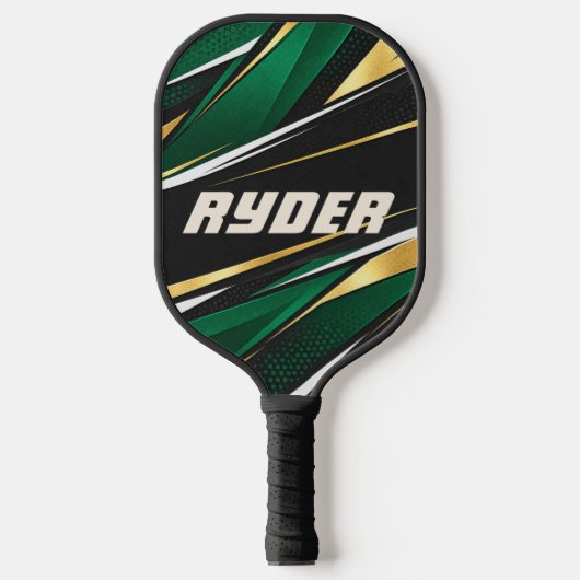 Persoonlijk RYDER Emerald Goud Pickleball Paddle (Voorkant)