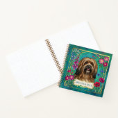 Persoonlijk Sable Lhasa Apso Vierkant Notitieboek (Binnen)