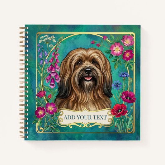 Persoonlijk Sable Lhasa Apso Vierkant Notitieboek (Voorkant)