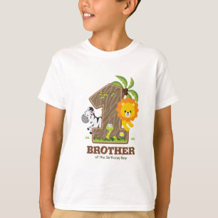 Persoonlijk Safari Birthday-shirt voor broeder T-shirt
