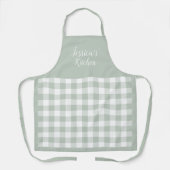 Persoonlijk Sage Gingham Apron Schort (Voorkant)