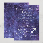 Persoonlijk Sagittarius Dierenriem Galaxy Feest Kaart (Voorkant / Achterkant)