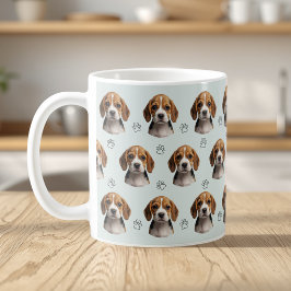 Persoonlijk saliehond foto pootpatroon koffiemok
