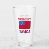 Persoonlijk Samoa en Samoaanse Vlag Drinkglas Glas (Achterkant)