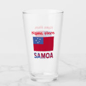 Persoonlijk Samoa en Samoaanse Vlag Drinkglas Glas (Voorkant)