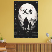 Persoonlijk Samurai Vader En Zoon Canvas Afdruk (Insitu (Woonkamer))
