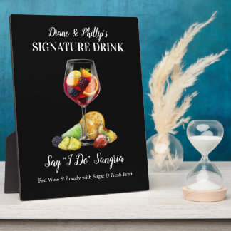 Persoonlijk Sangria Cocktailbar Drankbordje Fotoplaat