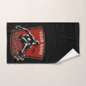 Persoonlijk Schaats Winkelen Grab Trick Skateboard Bad Handdoek (Handdoek)