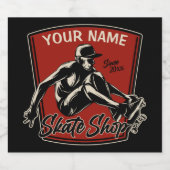 Persoonlijk Schaats Winkelen Grab Trick Skateboard Bier Etiket (Enkel label)