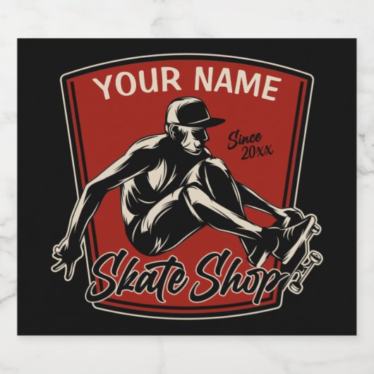 Persoonlijk Schaats Winkelen Grab Trick Skateboard Bier Etiket (Enkel label)