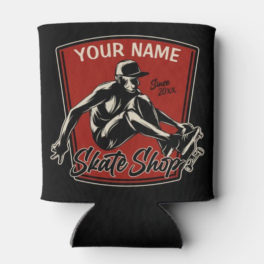 Persoonlijk Schaats Winkelen Grab Trick Skateboard Blikjeskoeler (Achterkant)