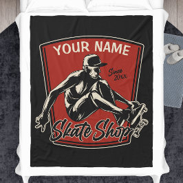 Persoonlijk Schaats Winkelen Grab Trick Skateboard Fleece Deken