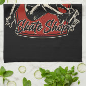 Persoonlijk Schaats Winkelen Grab Trick Skateboard Theedoek (Gevouwen)