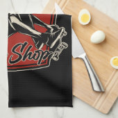 Persoonlijk Schaats Winkelen Grab Trick Skateboard Theedoek (Quarter Fold)