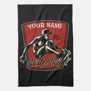 Persoonlijk Schaats Winkelen Grab Trick Skateboard Theedoek