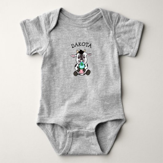 Persoonlijk Schattig Baby Koe Romper (Voorkant)