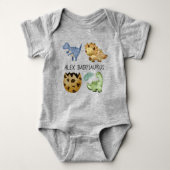 Persoonlijk schattig Babysaurus Cute wild Jurassic Romper (Voorkant)