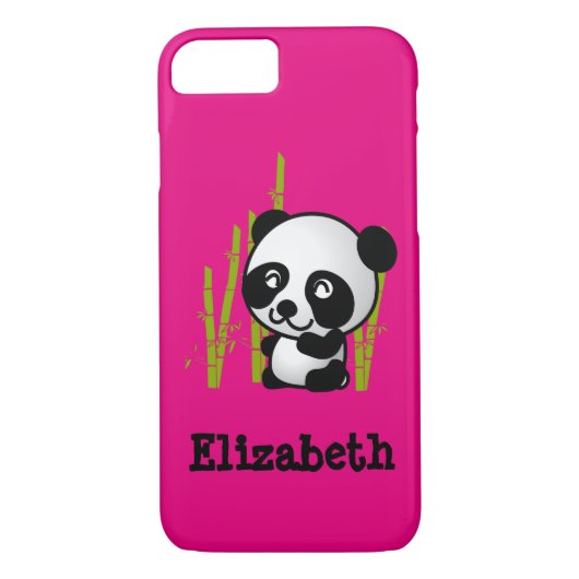 Persoonlijk schattig en gelukkig panda-beer Case-Mate iPhone case (Achterkant)