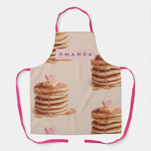 Persoonlijk Schattig Pannenkoek Patroon Schort (Voorkant)
