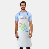 Persoonlijk Schattig Regenboog Bloemen Schort (Gedragen)